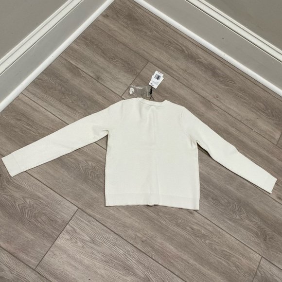 Milly Minis White Cardigan Sweater with Silver Buttons Sz 10 NWT - Picture 3 of 5